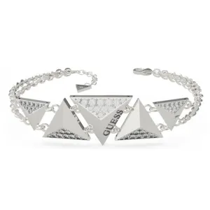 Guess Explosion Double Chain Triangles Silver Bracelet UBB70073-L