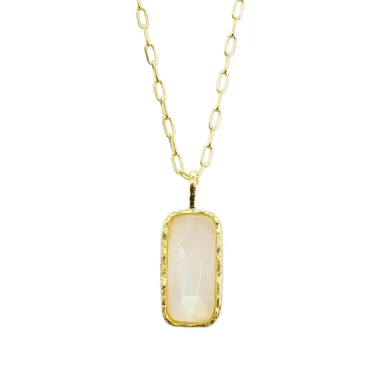 Handmade Gold Plated Moonstone Necklace