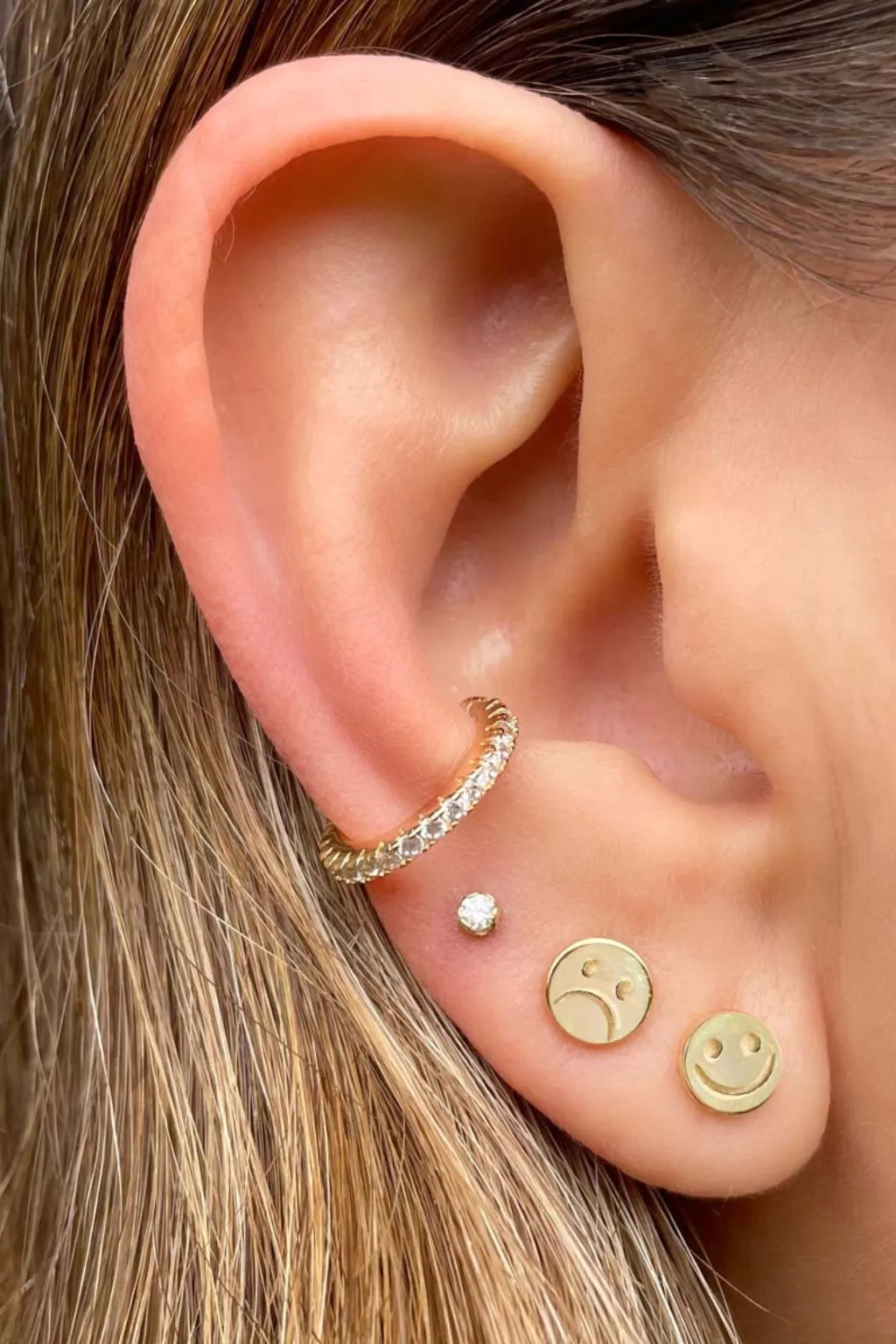 Happy Face Stud Earrings