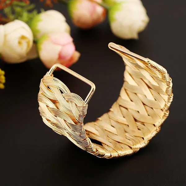 Iron wire electroplated metal bracelet