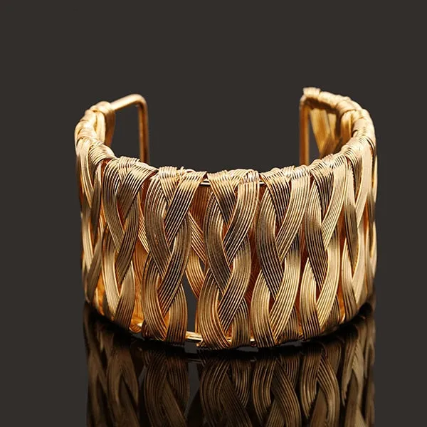 Iron wire electroplated metal bracelet