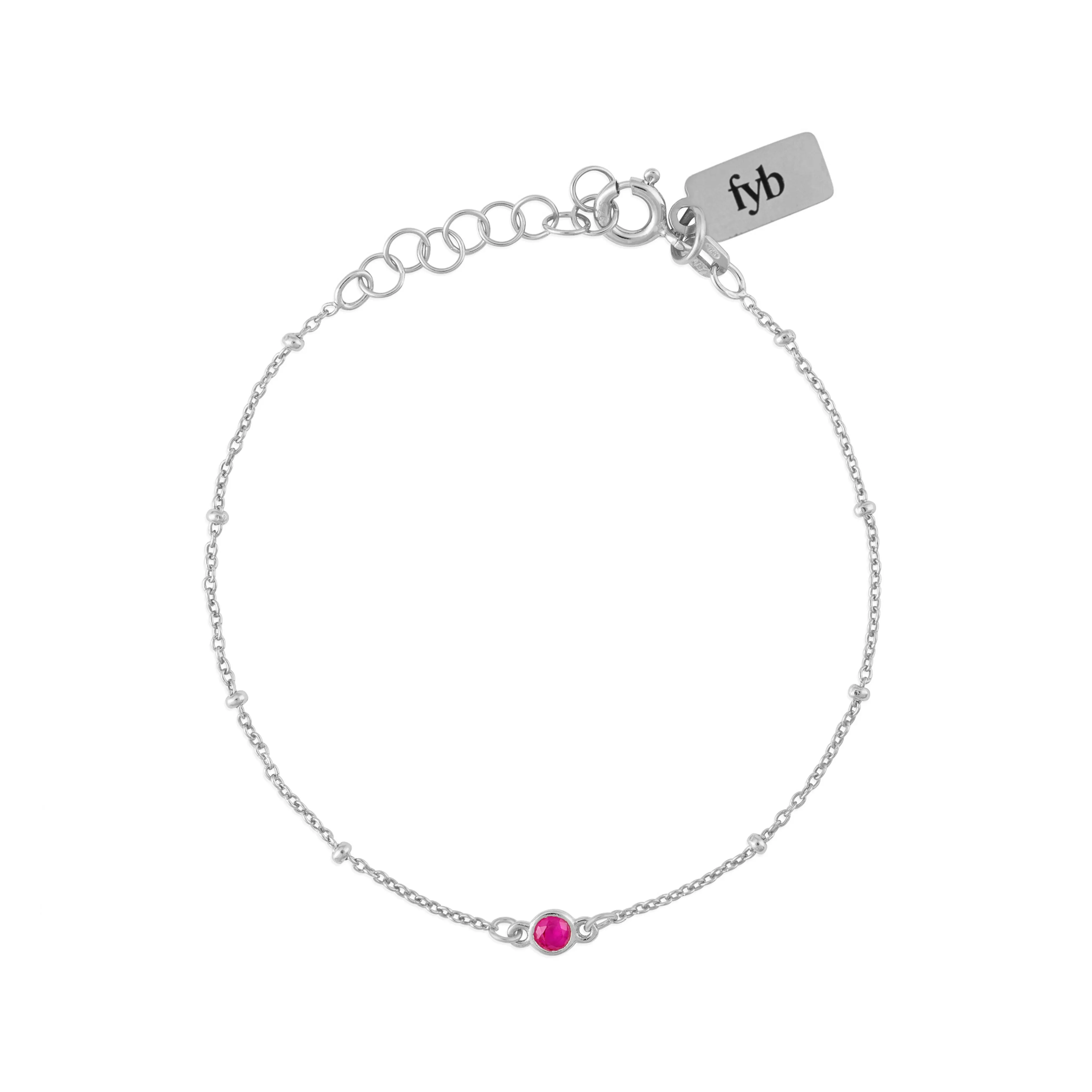 JULY BIRTHSTONE BRACELET SILVER