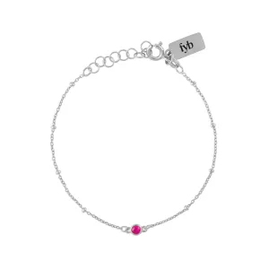 JULY BIRTHSTONE BRACELET SILVER