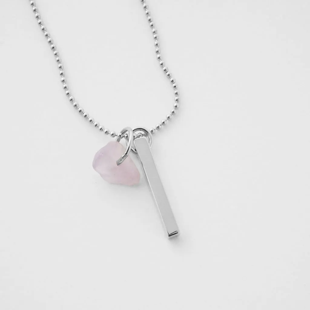 Karma Crystal   Bar Necklace