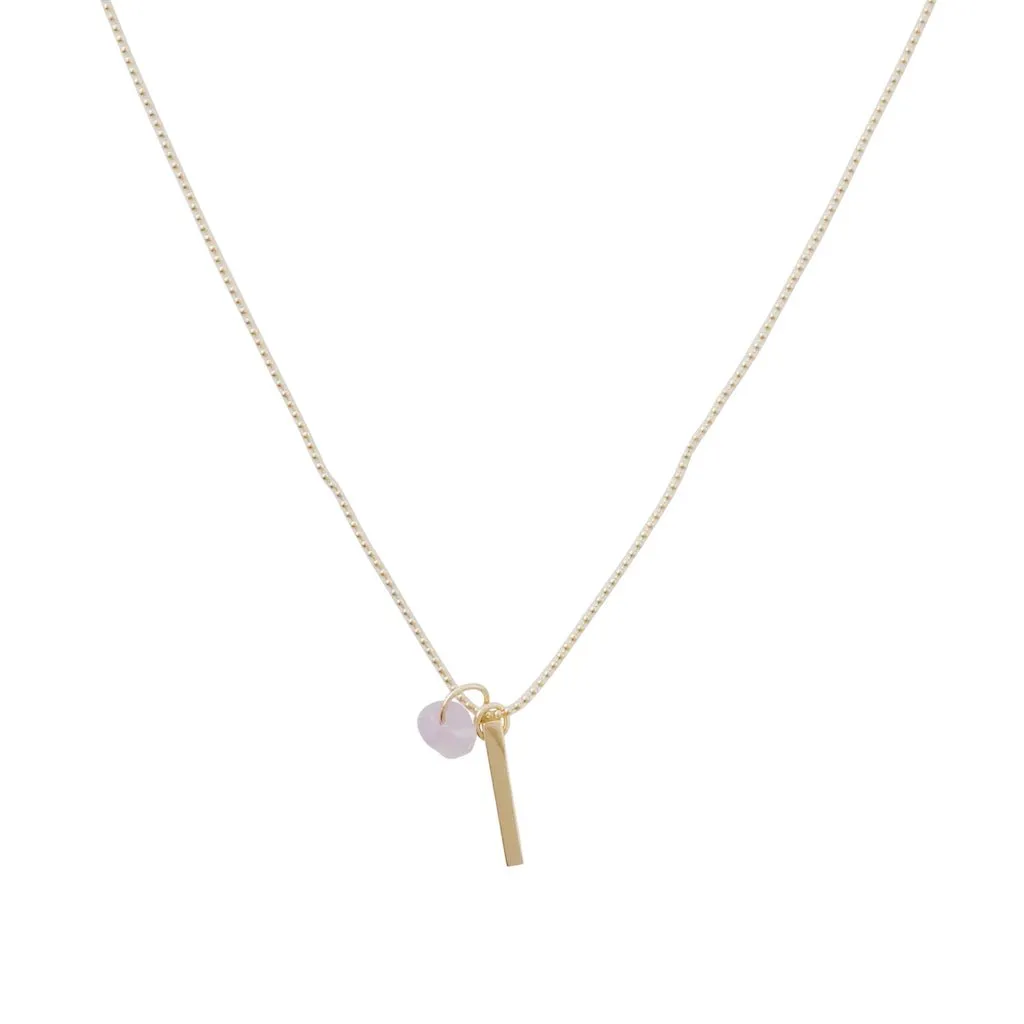 Karma Crystal   Bar Necklace