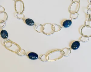 Lapiz Lazuli & Sterling Silver Necklace (FH51)