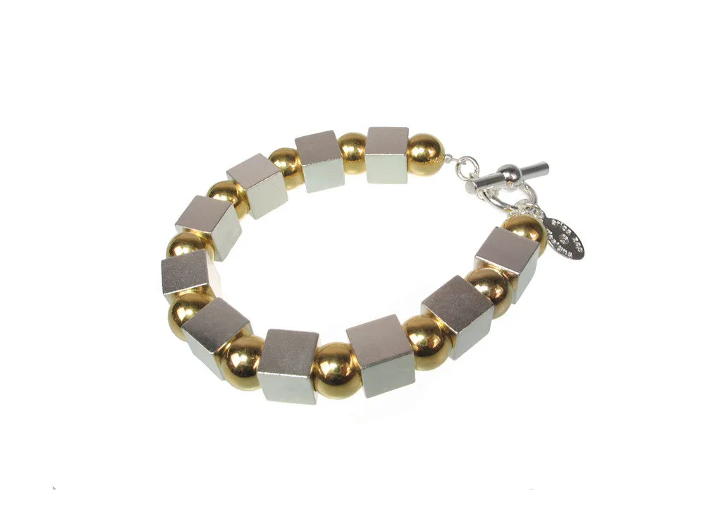 Large Cube & Ball Bracelet