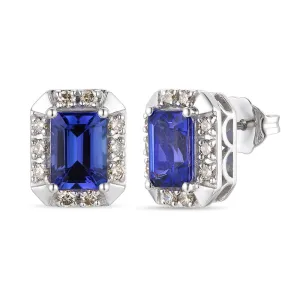 Le Vian 14K Vanilla Gold Blueberry Tanzanite and Vanilla Diamond Stud Earrings