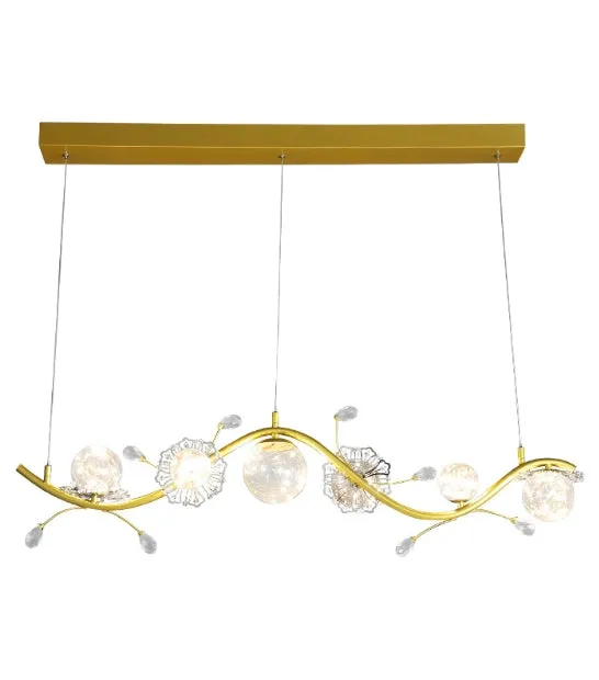 LED Flowers & Leaves DNA Molecular Modern Pendant Light