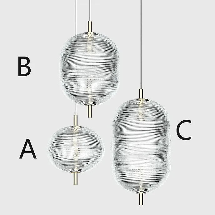 LED Simple Transparent Modern Glass Pendant Light