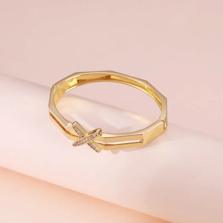 Light Luxury Creative Jewelry Polygonal Metal Alloy