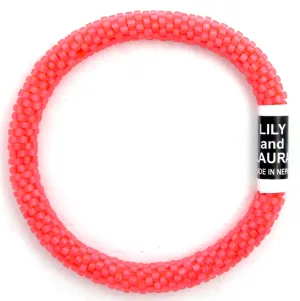 Lily and Laura Matte Neon Pink Coral Solid