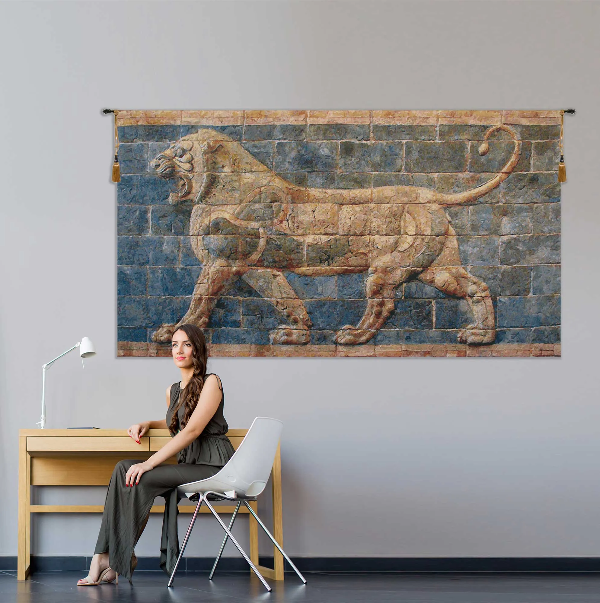 Lion II Darius Belgian Tapestry Wall Hanging