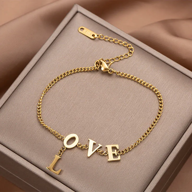 Love Letter Titanium Steel Bracelet Women