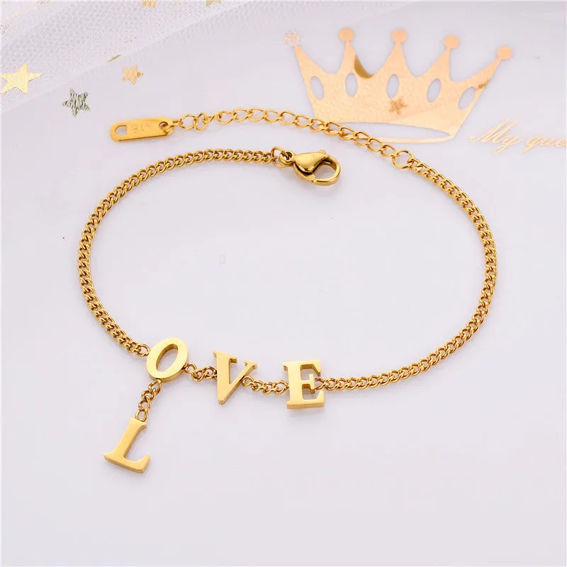 Love Letter Titanium Steel Bracelet Women