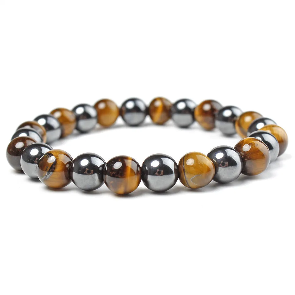 Magnet and tiger eye Beaded health bracelet