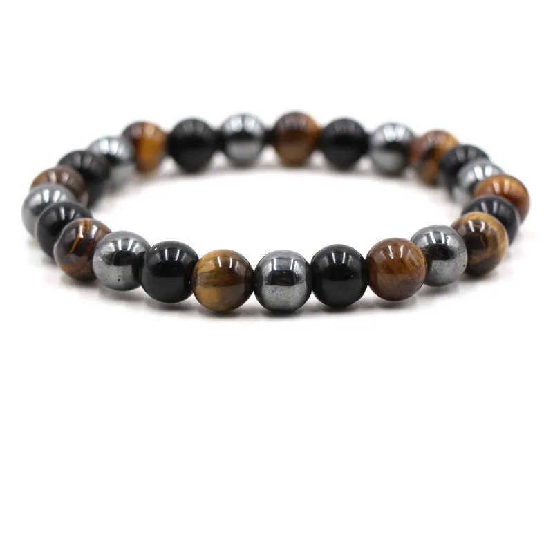 Magnet and tiger eye Beaded health bracelet