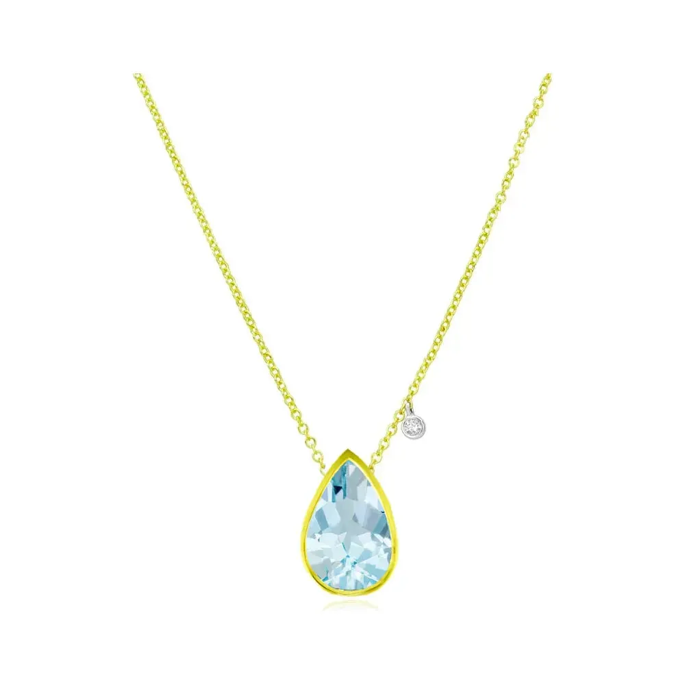 Meira T March Aquamarine   Birthstone  Pendant