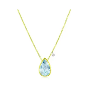 Meira T March Aquamarine   Birthstone  Pendant