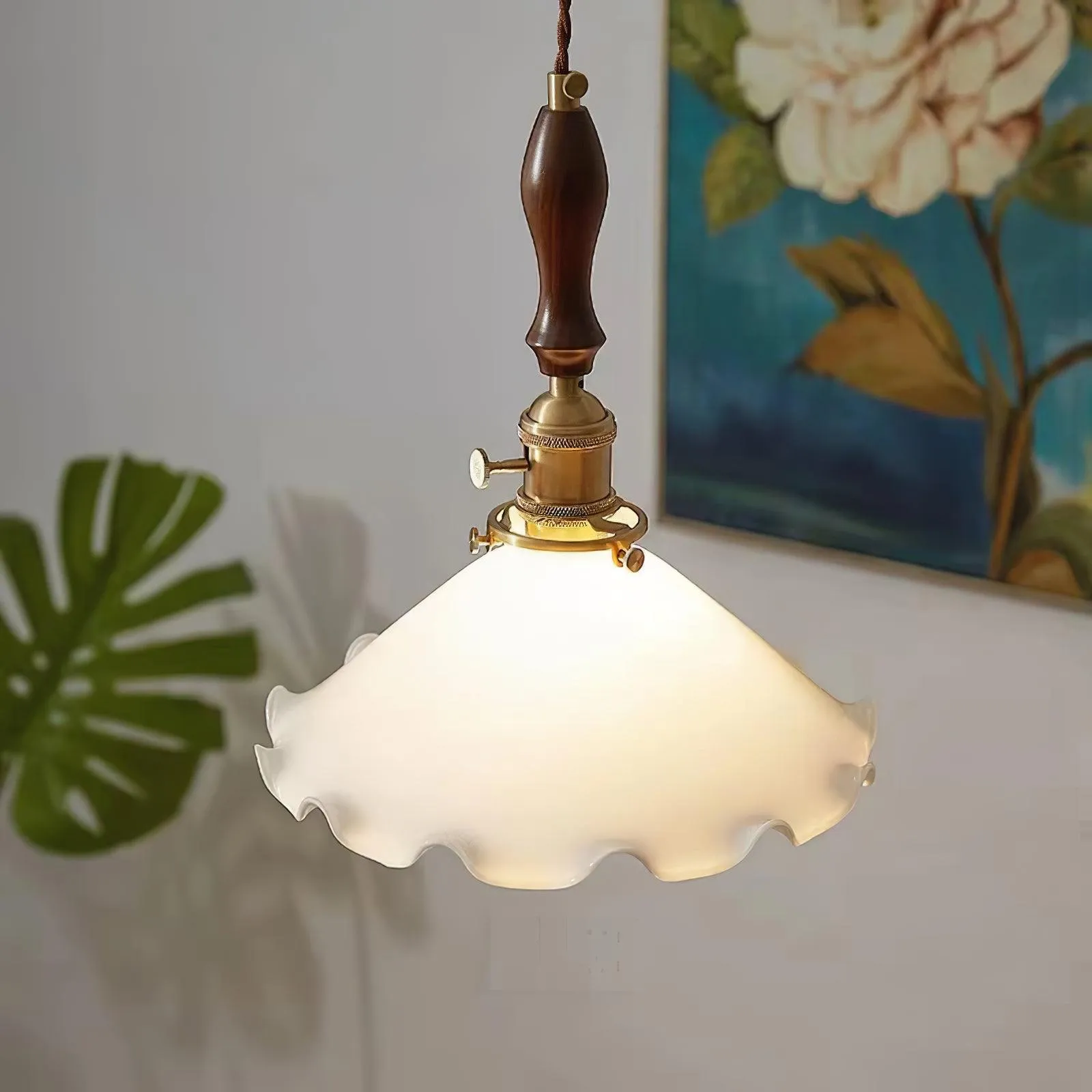 Milky Flower Pendant Light 5.9″- 6.4″