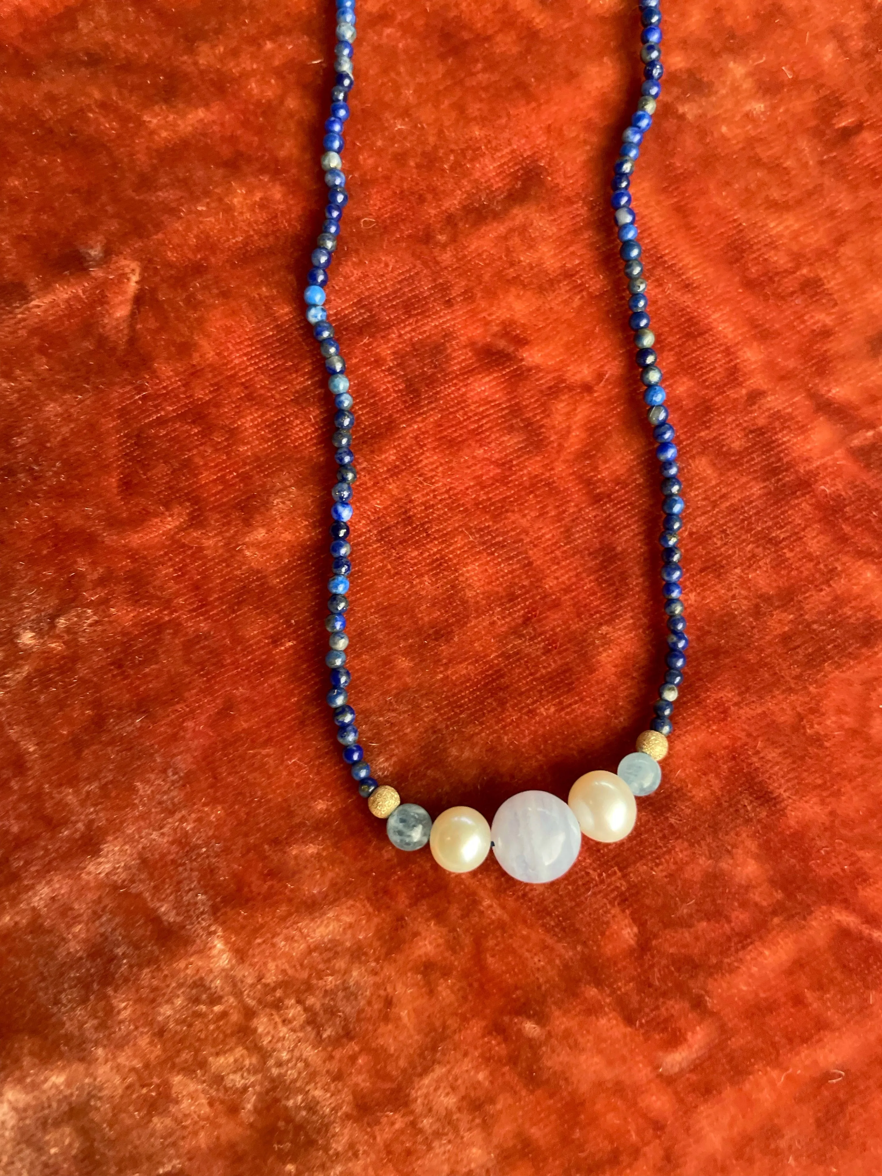 Mini Bubbles Necklace - Lapis