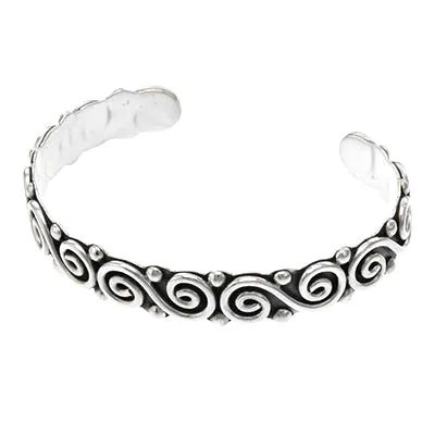 MM M4-218 OXIDIZED SWIRL CUFF BRACELET