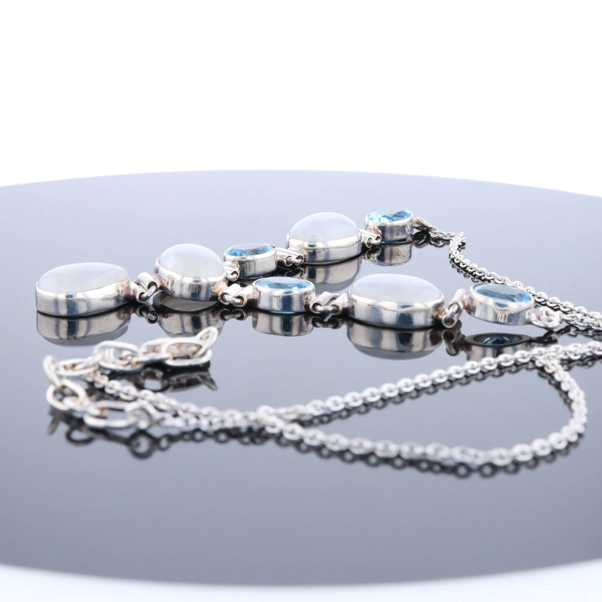 Moonstone & Blue Topaz Necklace