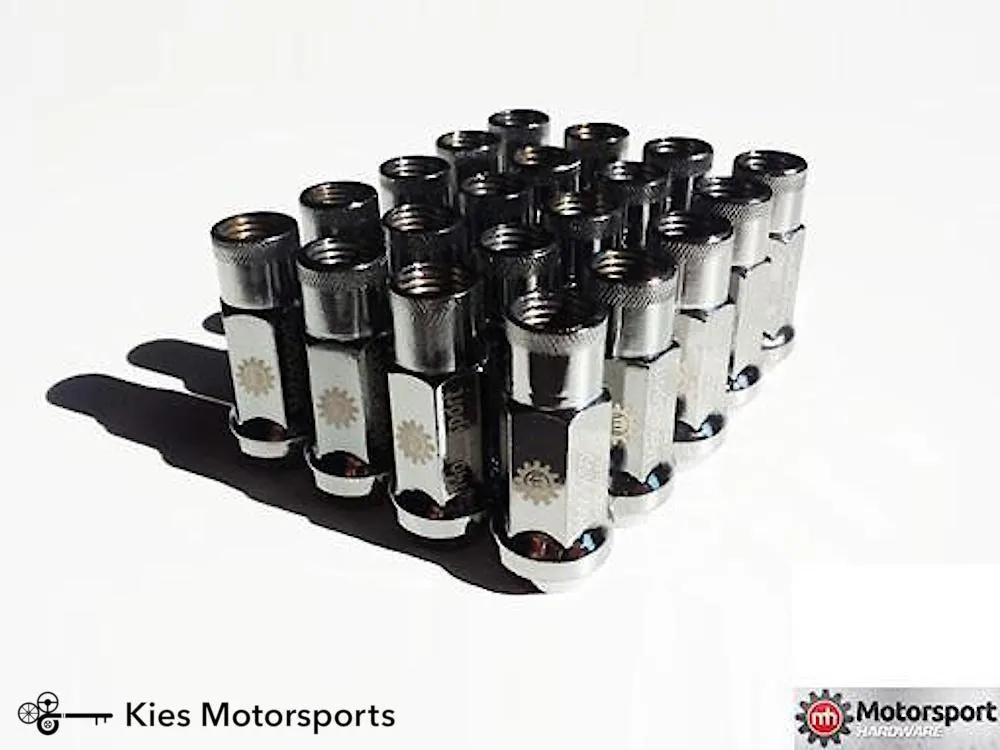 Motorsport Hardware 5-Lug (12 x 1.5 Thread) 78mm Black Race Stud Kit (BMW E Series)