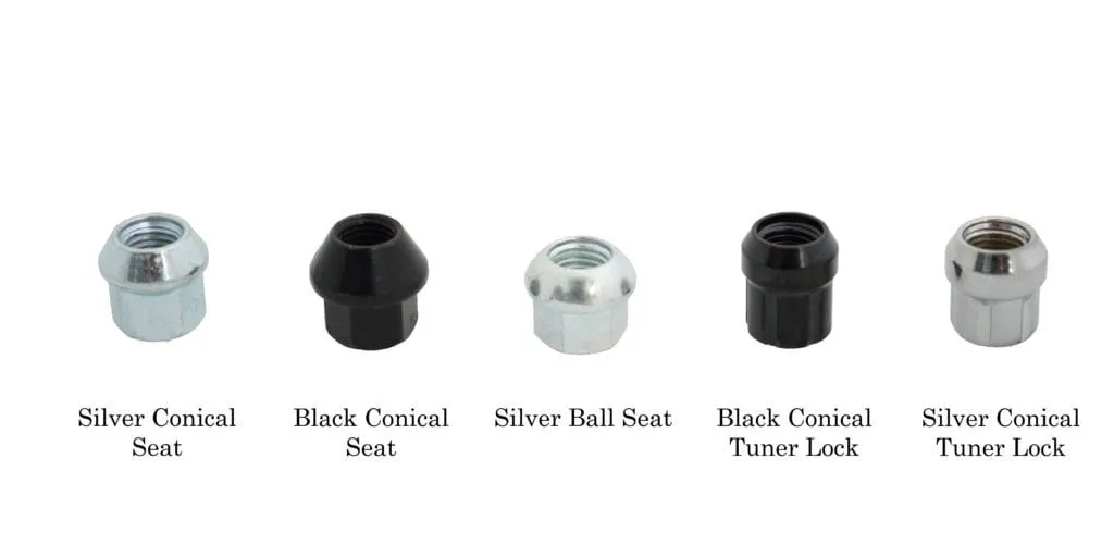 Motorsport Hardware 5-Lug (12 x 1.5 Thread) 78mm Black Race Stud Kit (BMW E Series)