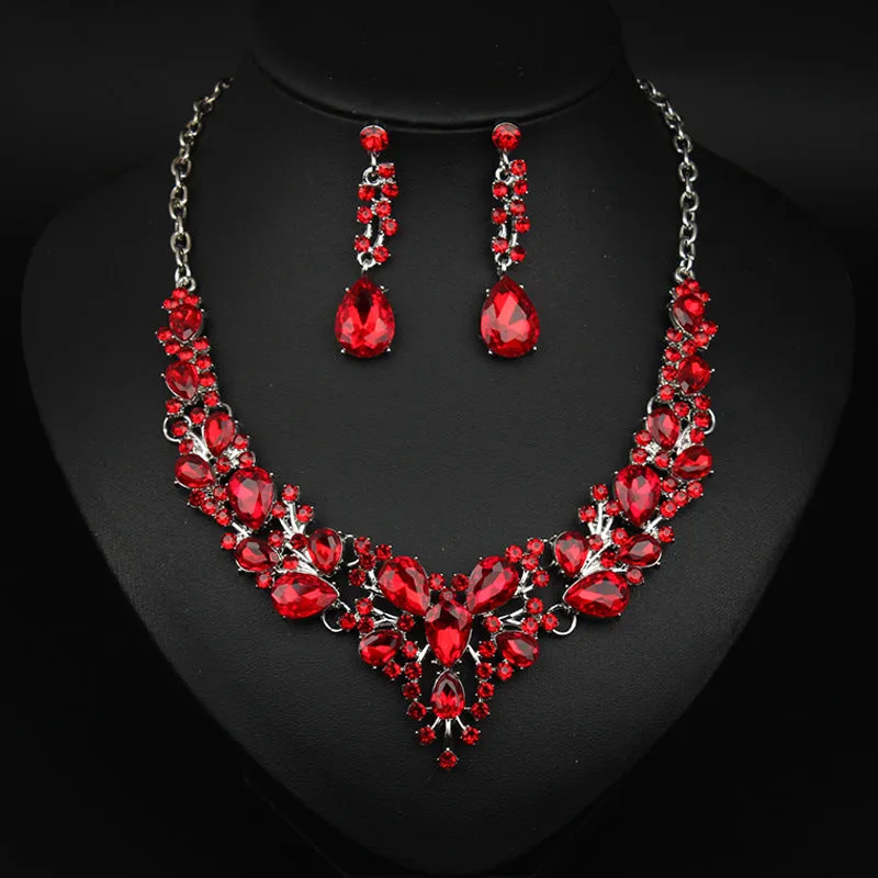 Necklace Plus Earrings Gifts for Her Wedding Jewelry Jewelry Set Statement For Women