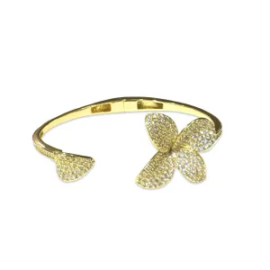 Noellery Flower Petal Sisters Duo Cuff Bracelet