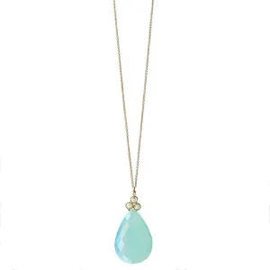 Opal Aqua Chalcedony Necklace 4792 by Michelle Pressler Jewelry