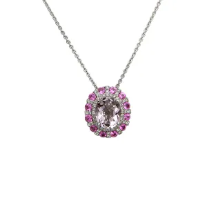 Pastel Diamond Sunburst Necklace