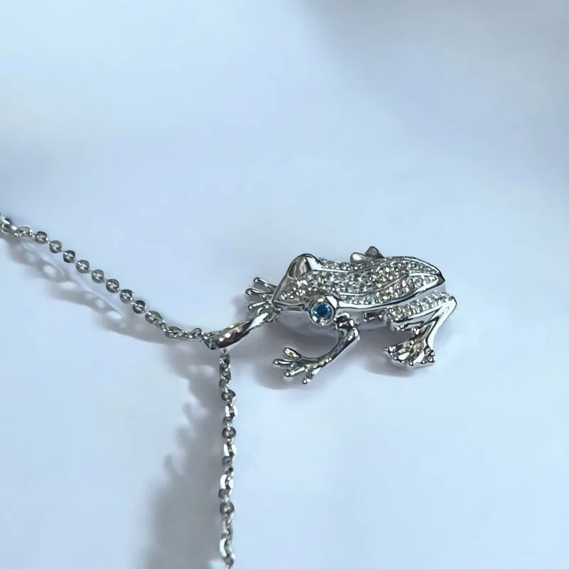 Pavé Coqui Frog Pendant