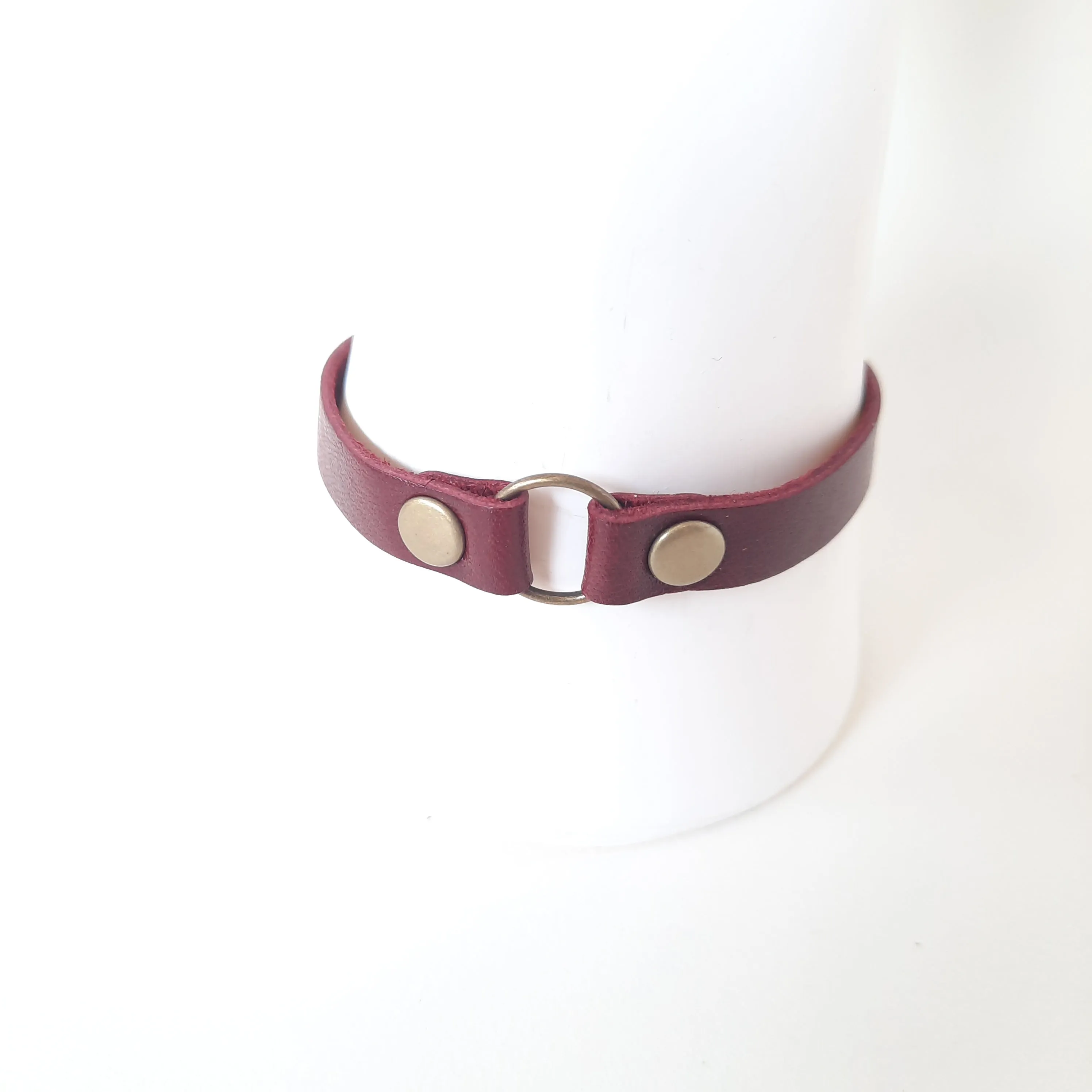 Permanent Baggage Leather Ring Bracelet