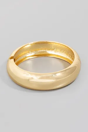 Plain and Simple Thick Hinge Bracelet (Gold/Silver)