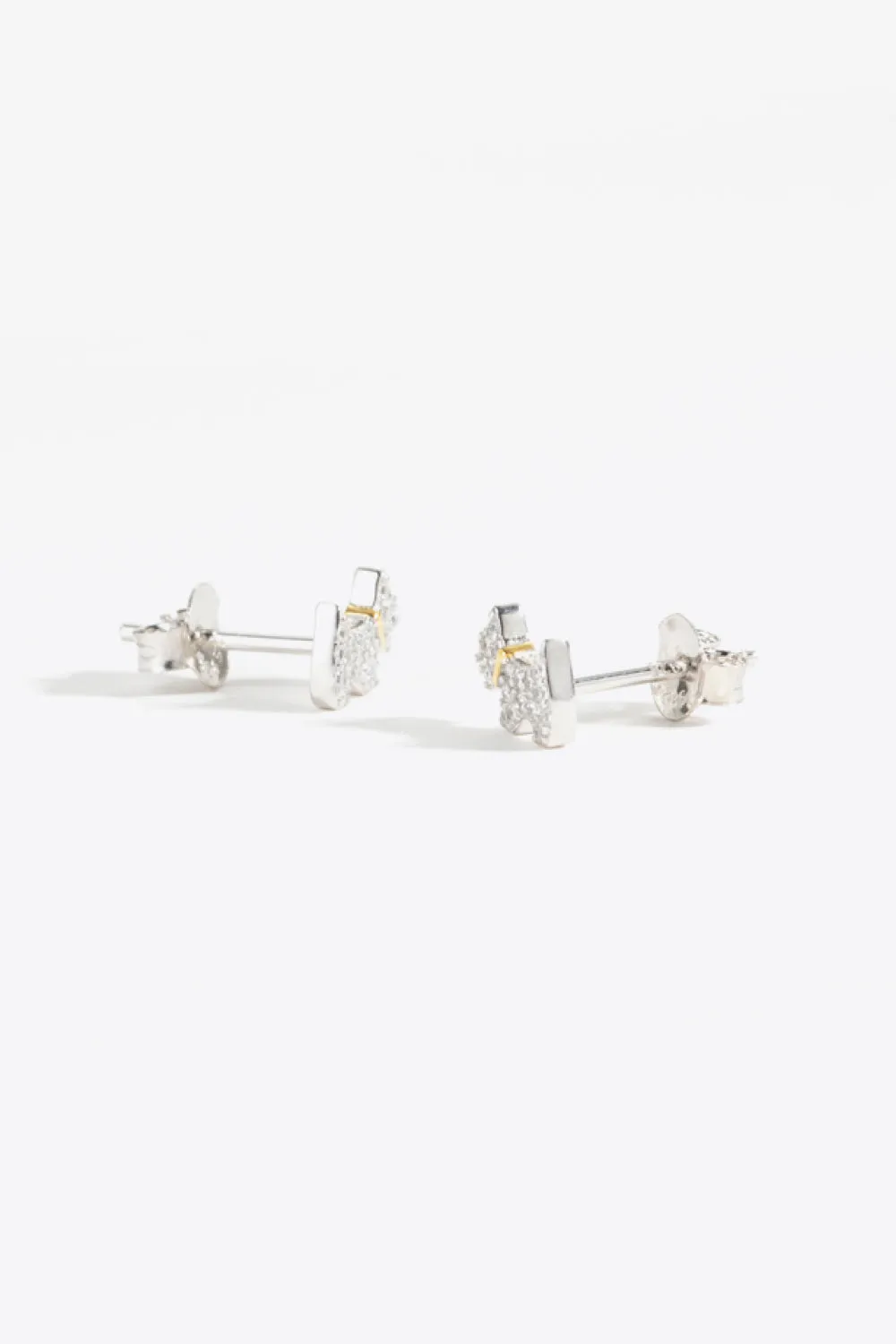 Puppy Zircon 925 Sterling Silver Stud Earrings