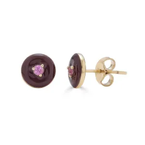 Purple Sapphire Studs