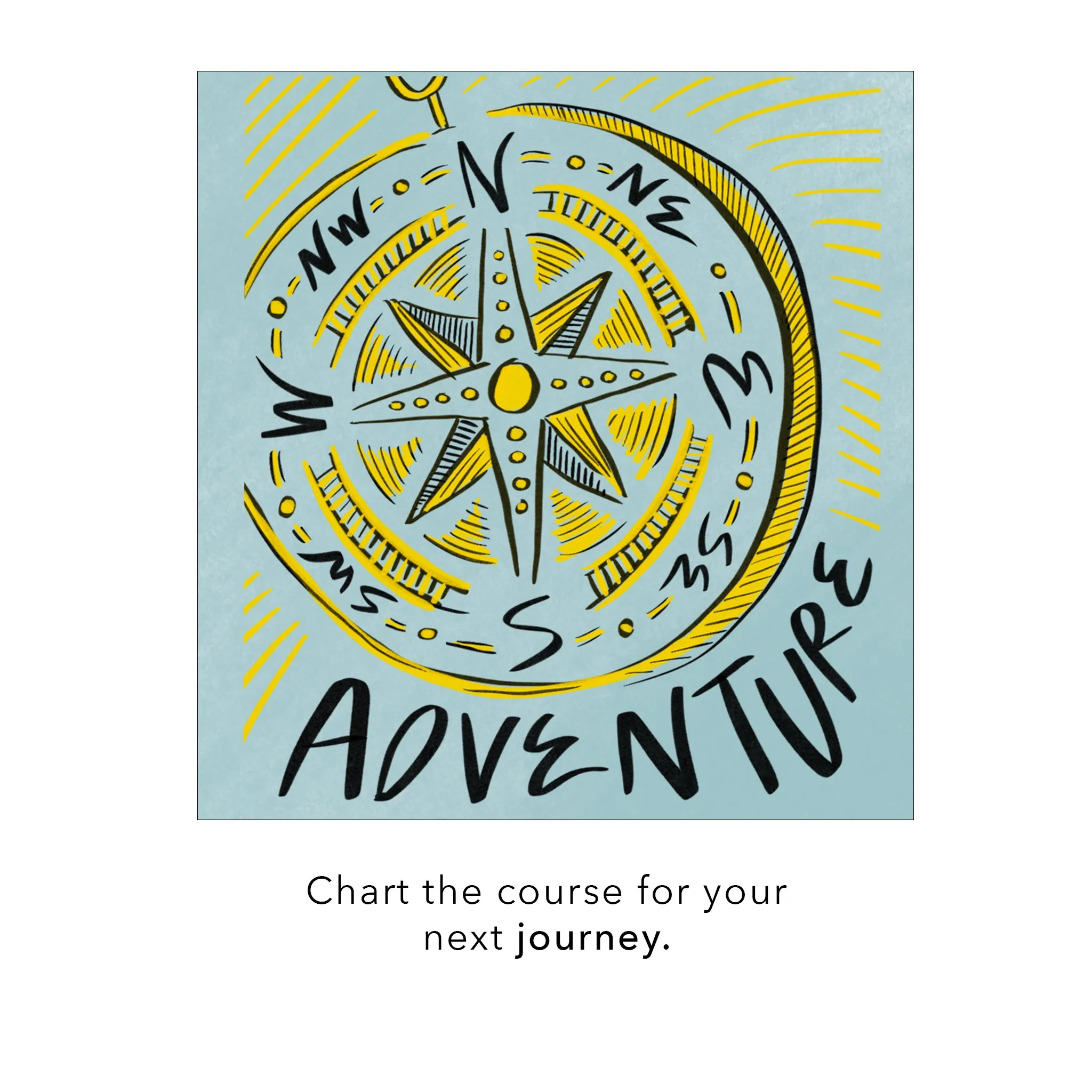 "Adventure" Global Compass Charm with Sapphires