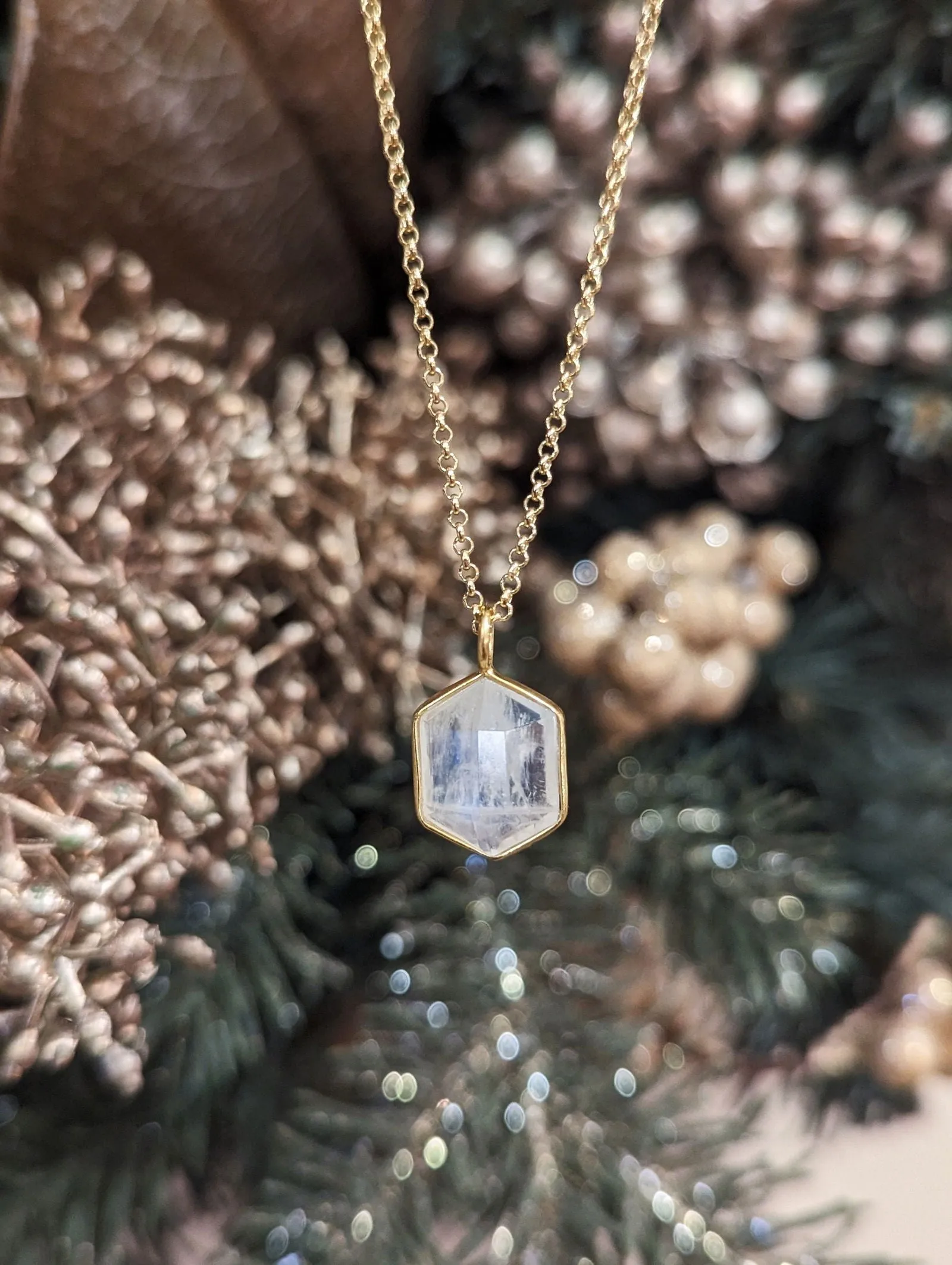 "Geo" Moonstone Pendant