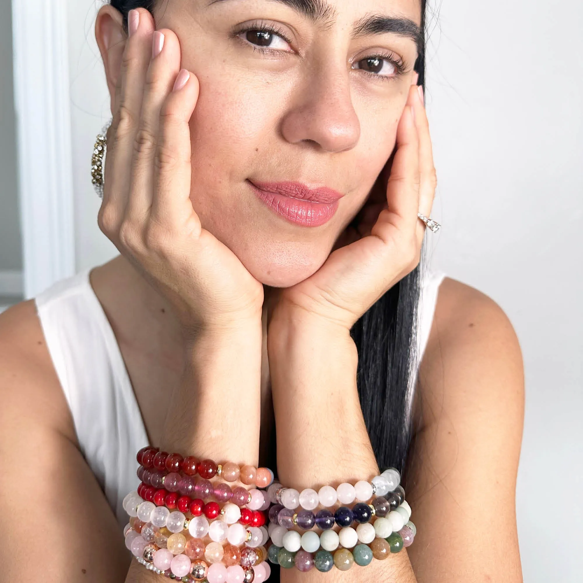 Red Coral and Freshwater Pearl Bracelet