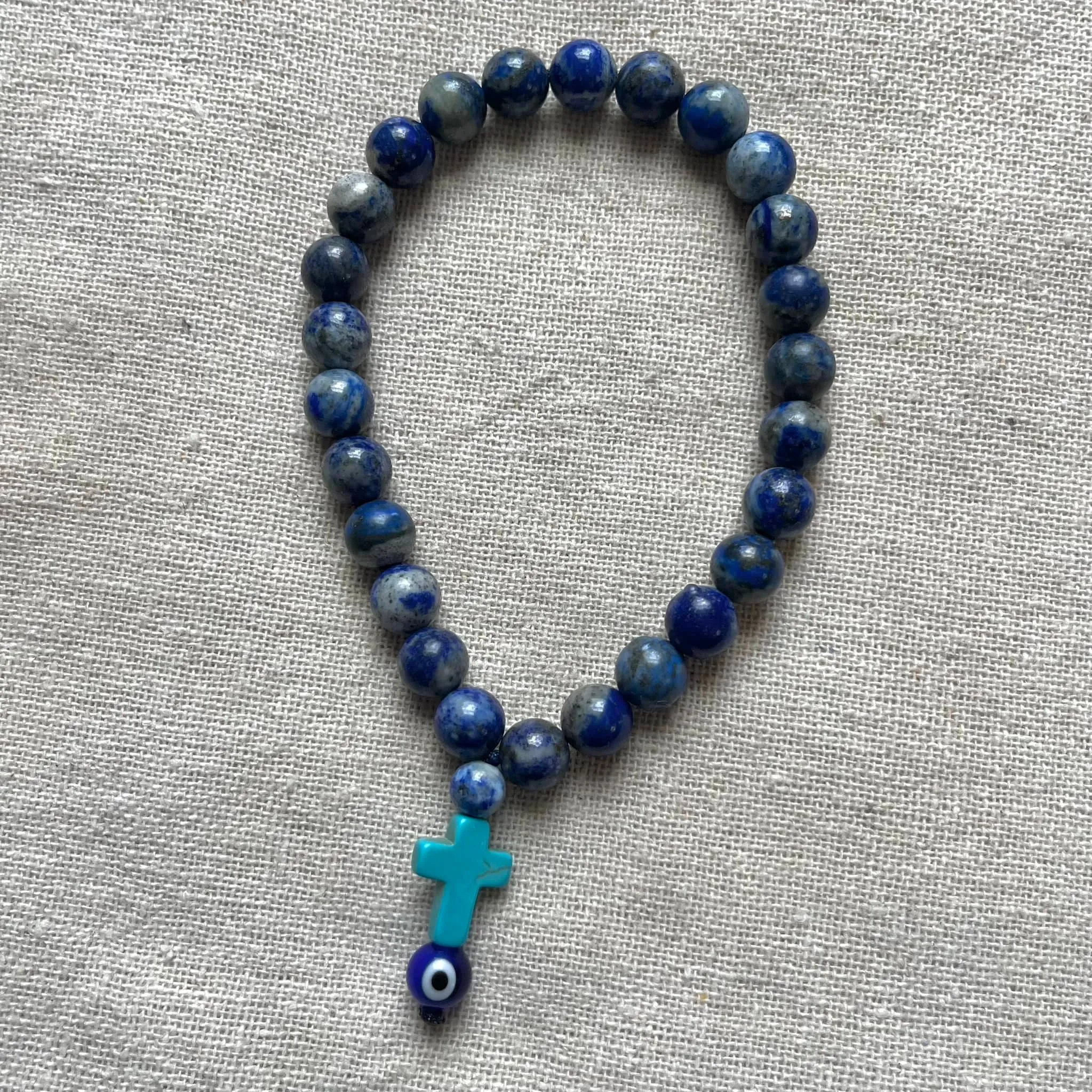 Relaxation Palm Worry Beads - Lapis Lazuli