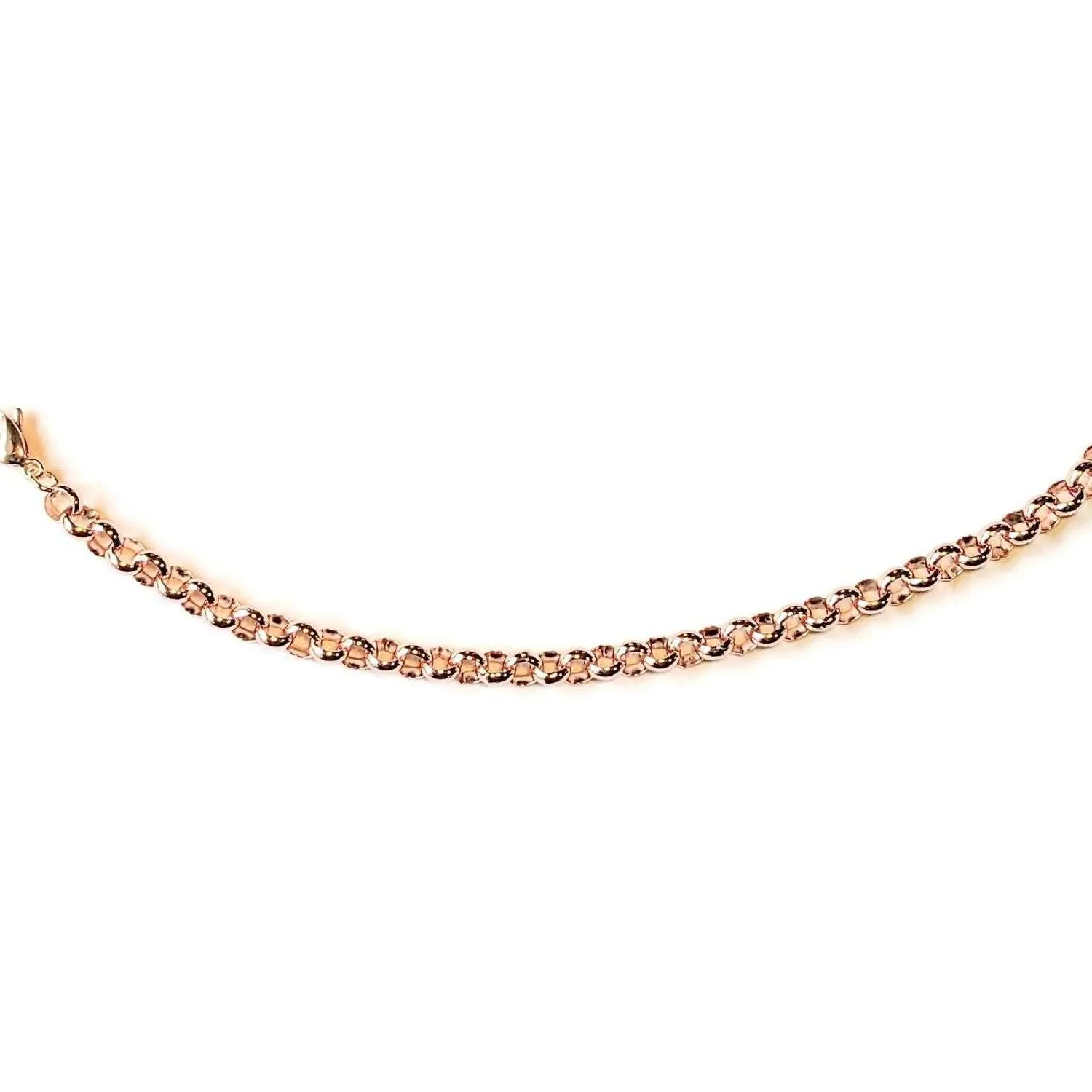 Rose Gold 7mm Rolo Charm Bracelet Base - D.I.Y. - BUILD YOUR CHARM BRACELET!