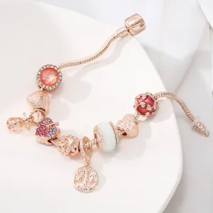 Rose Series Princess Crown Pendant Lady Bracelet