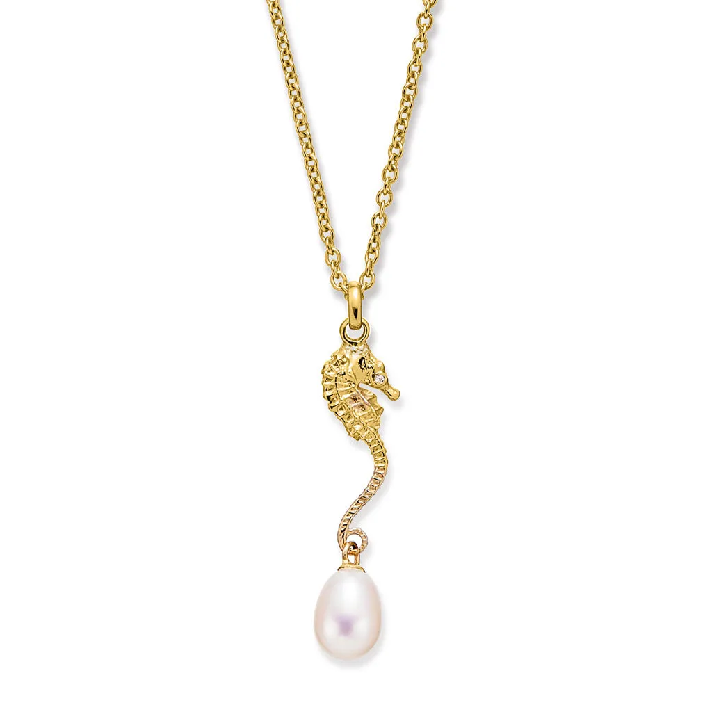 Seahorse Treasure Necklace in 18ct Gold