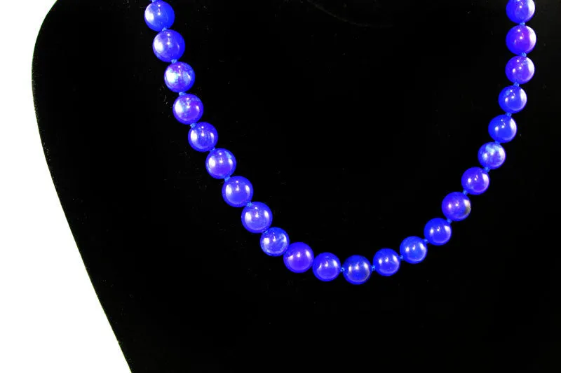 Semi Precious Gem Lapis Beads Necklace