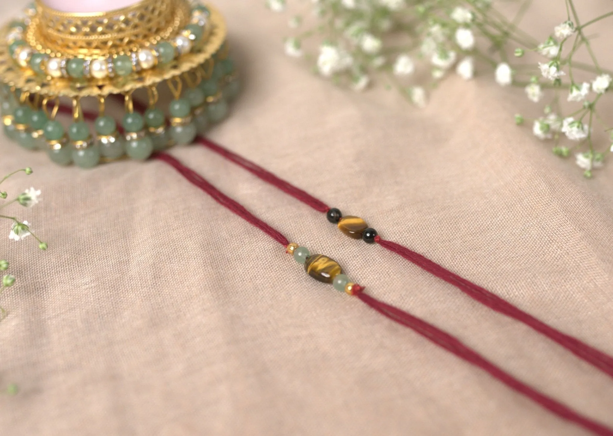 Set of 2 Crystal Rakhis