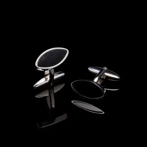 Silver Black Onyx Eye Cufflinks