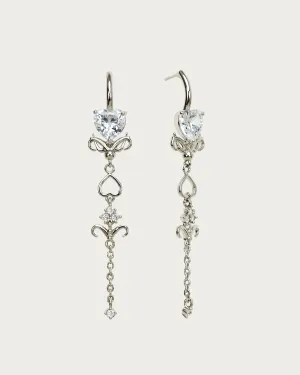 Silver Dripping Earrings