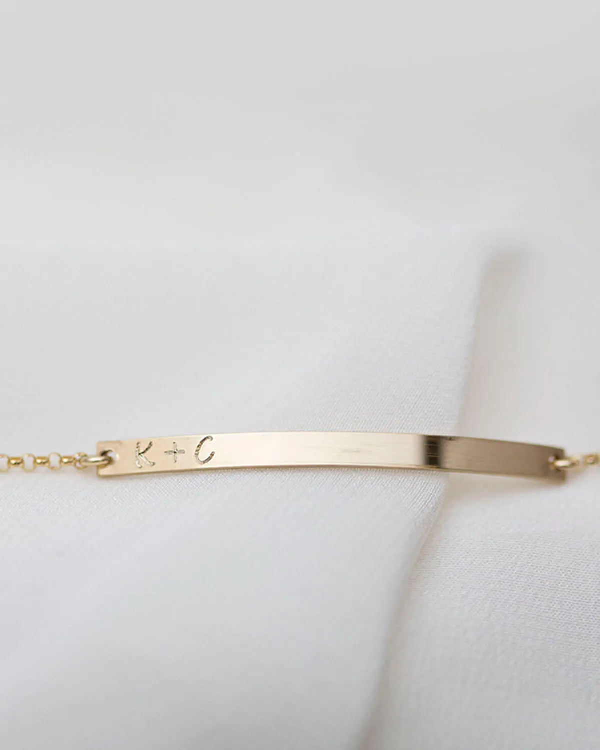 Skinny Bar Bracelet with Custom Engraving